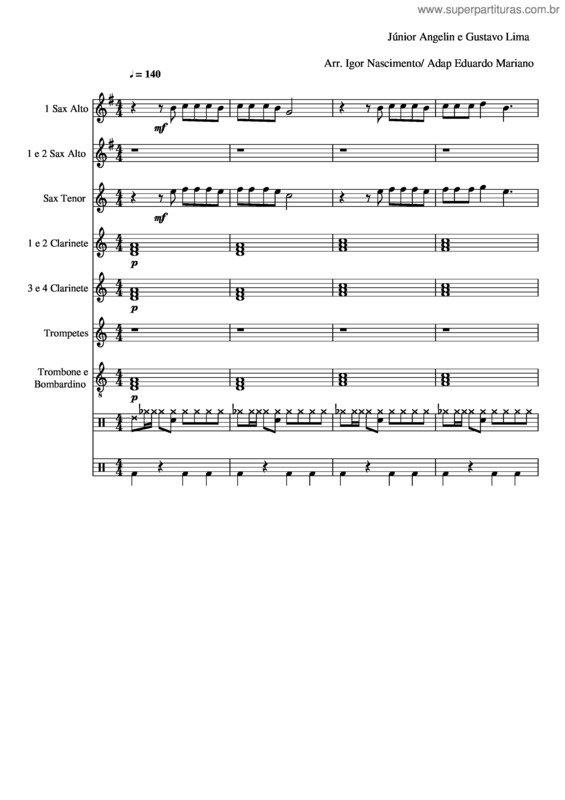 Partitura da música Apelido Carinhoso