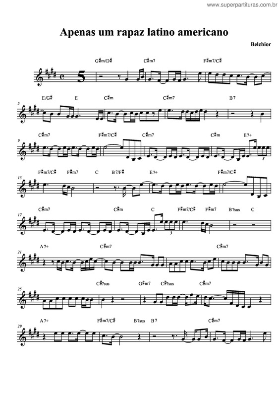 Partitura da música Apenas Um Rapaz Latino Americano v.4