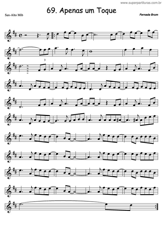 Partitura da música Apenas Um Toque v.2