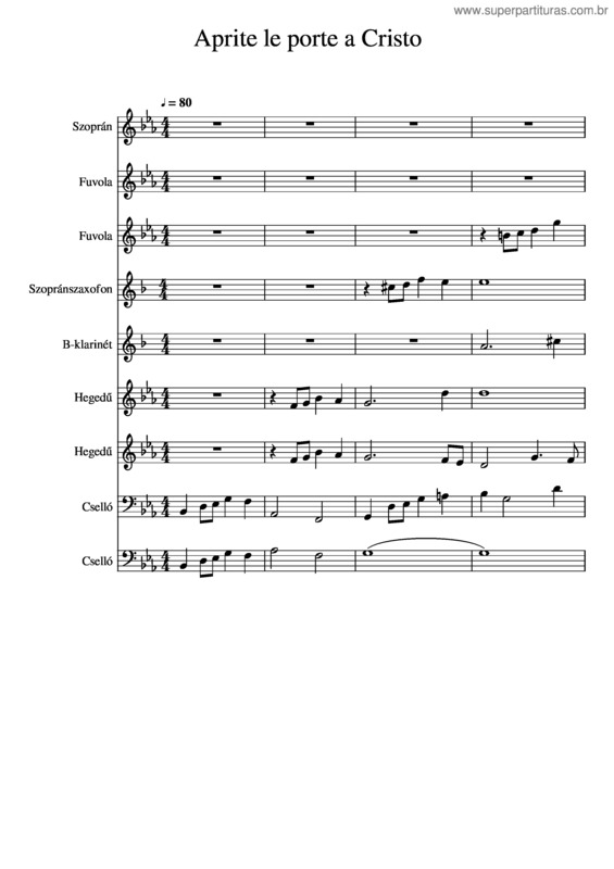Partitura da música Aprite Le Porte A Cristo v.2