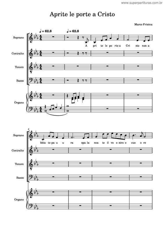 Partitura da música Aprite Le Porte A Cristo v.3