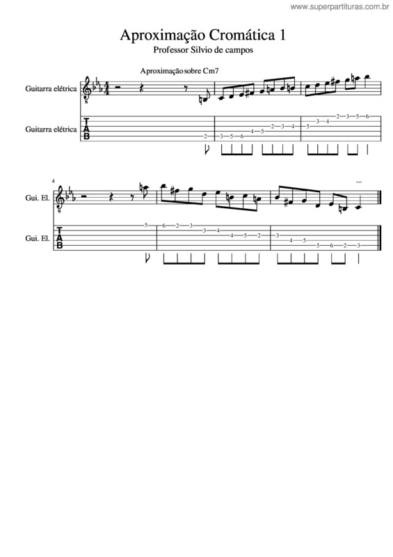 Partitura da música Aproximação Cromática 1 v.2