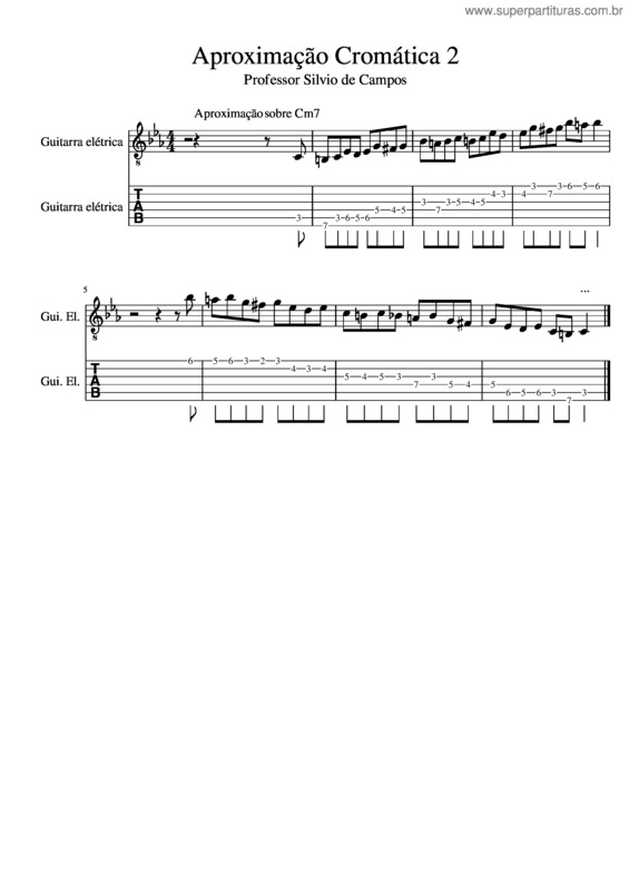 Partitura da música Aproximação Cromática 2 v.2