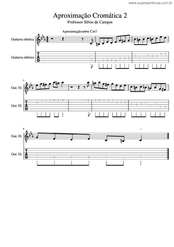 Partitura da música Aproximação Cromática 2 v.3