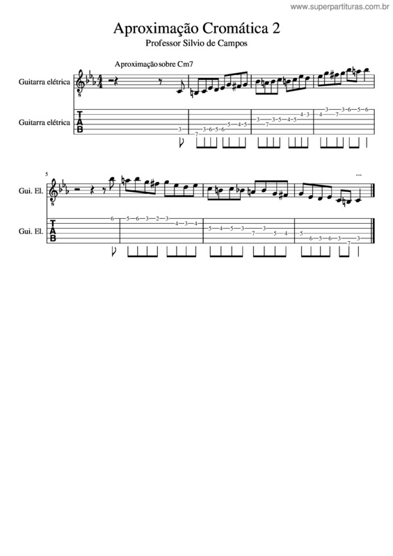 Partitura da música Aproximação Cromática 2