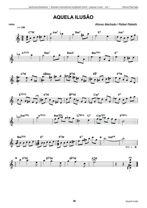 Partitura da música Aquela Ilusão