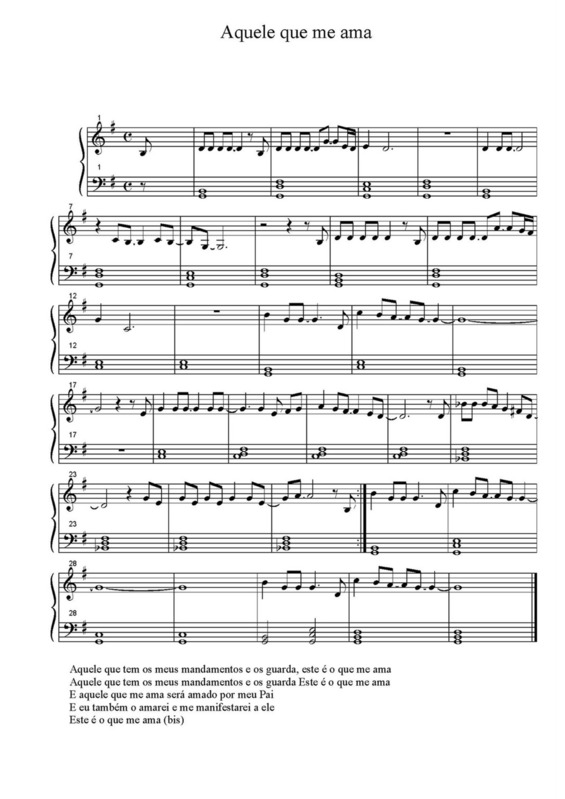 Partitura da música Aquele Que Me Ama v.2