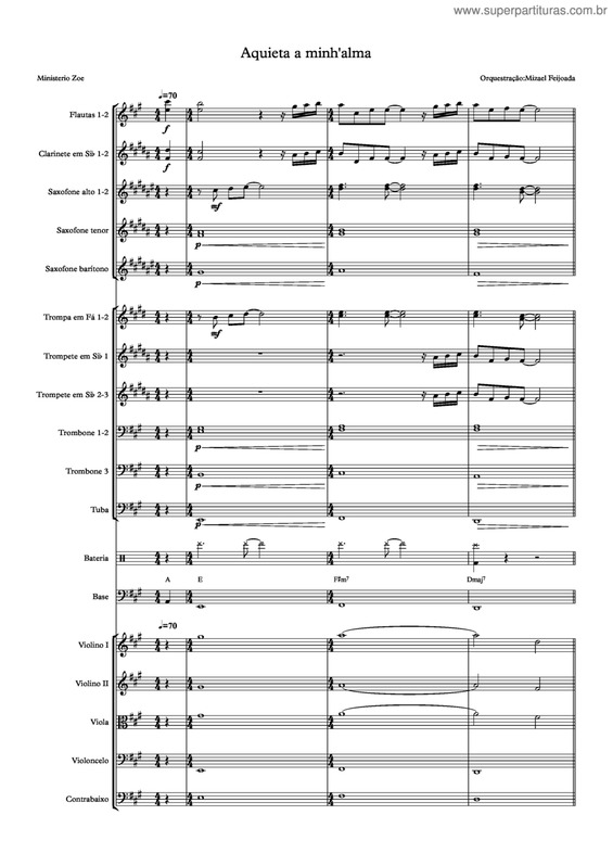 Partitura da música Aquieta Minh`Alma v.2