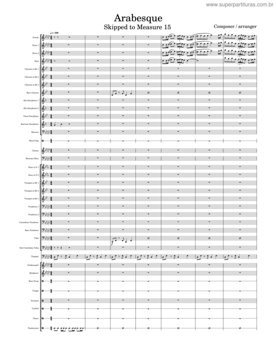 Partitura da música Arabesque v.3