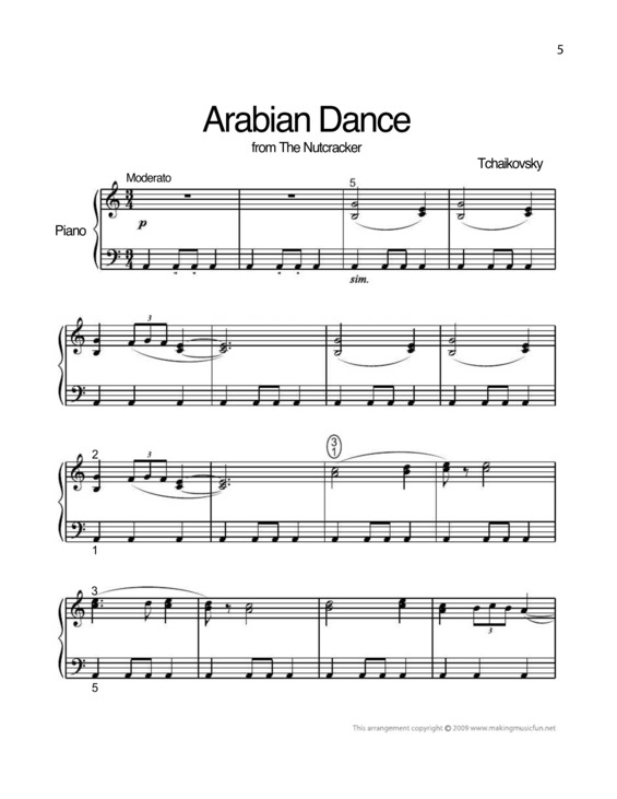 Partitura da música Arabian Dance