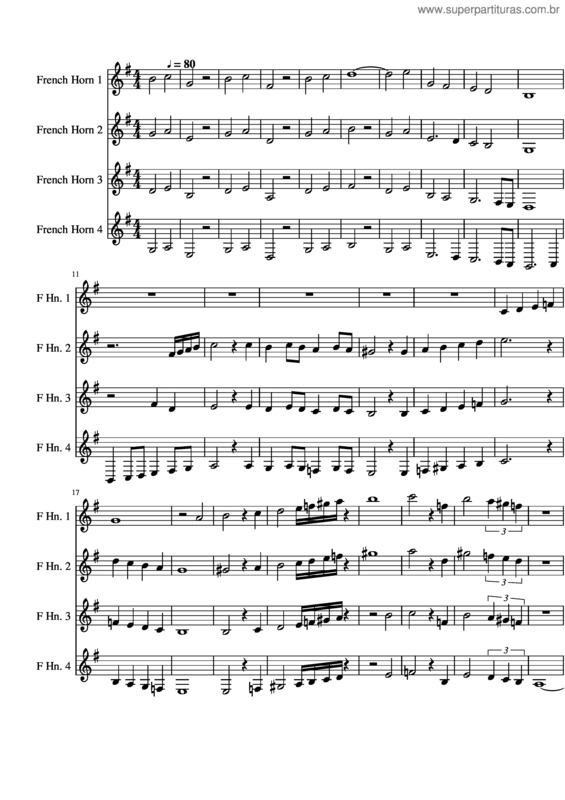 Partitura da música Araby