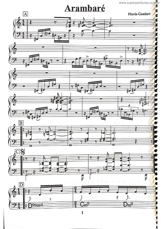 Partitura da música Arambaré