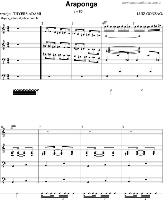 Partitura da música Araponga v.3