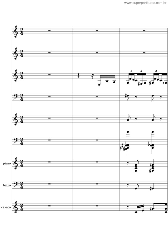 Partitura da música Arapuã