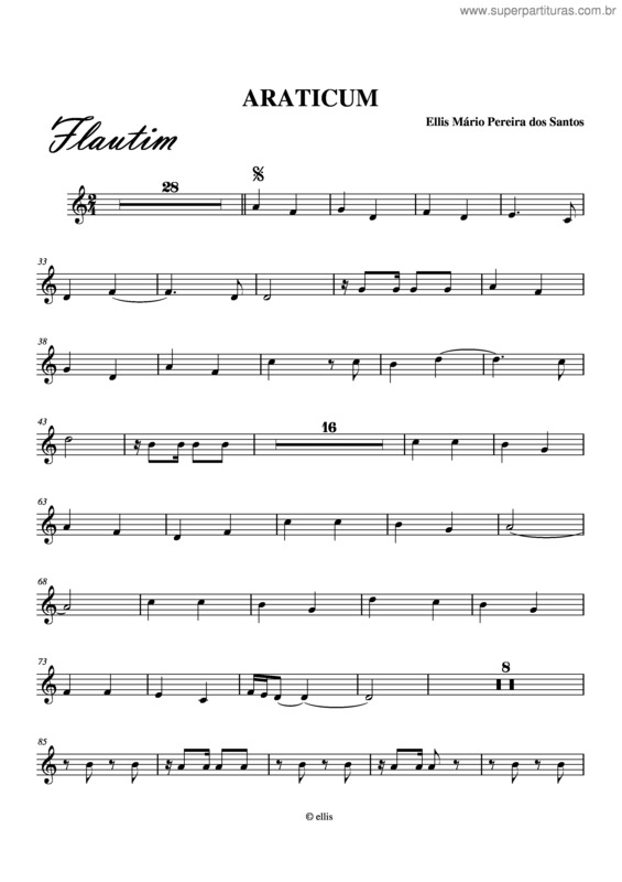 Partitura da música Araticum v.2