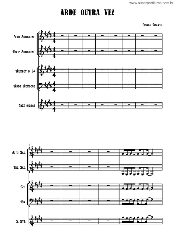 Partitura da música Arde Outra Vez v.4