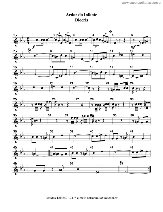 Partitura da música Ardor De Infante