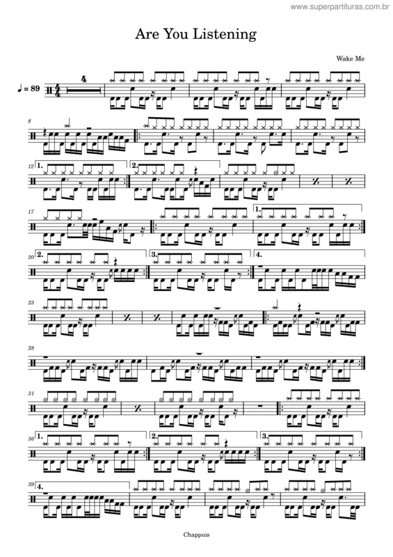 Partitura da música Are You Listening – Wake Me Up