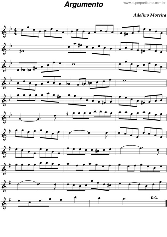 Partitura da música Argumento v.2