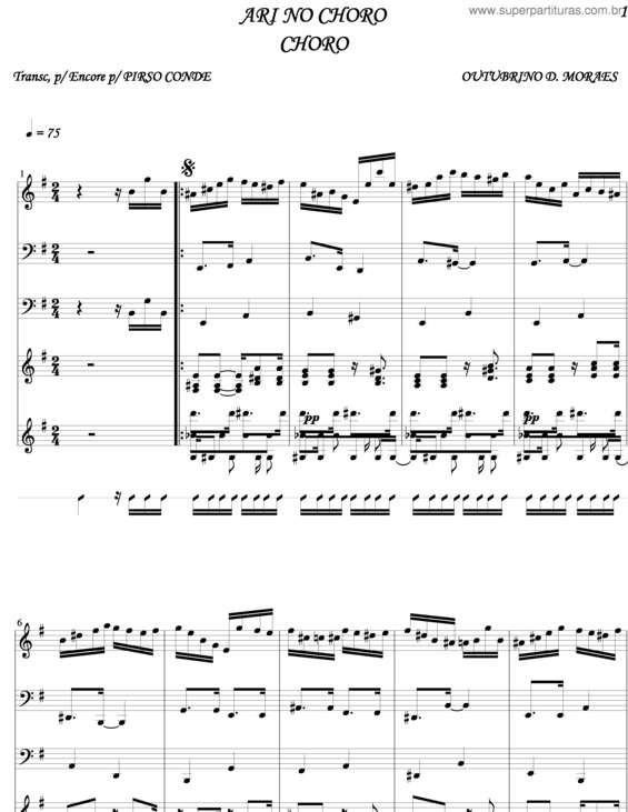 Partitura da música Ari No Choro v.2