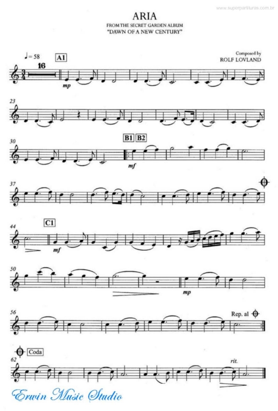 Partitura da música Aria v.3