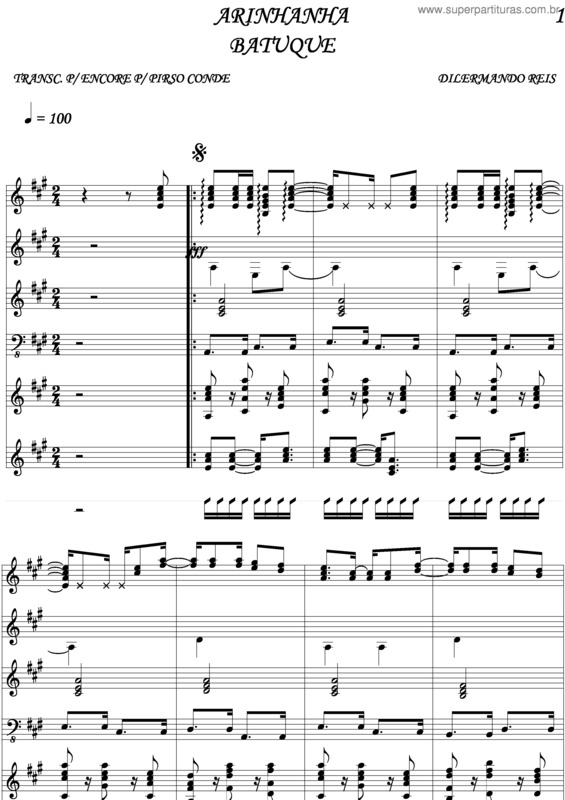 Partitura da música Arinhanha