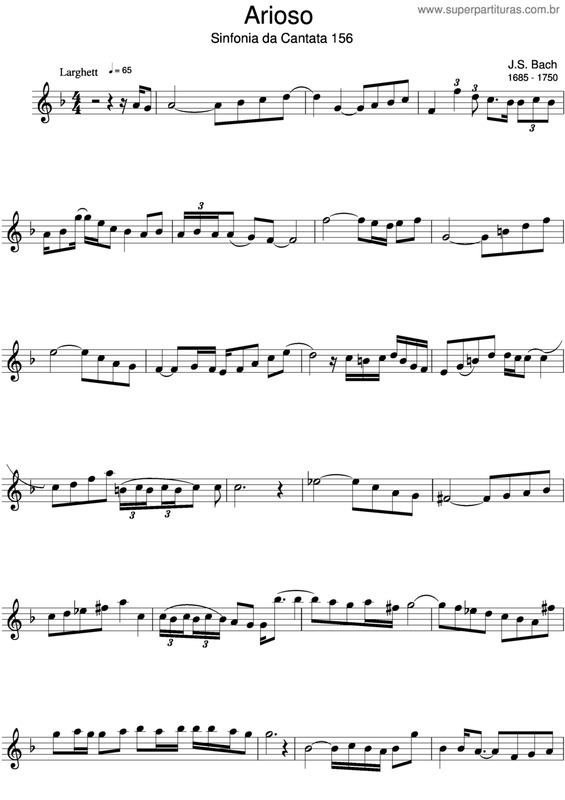 Partitura da música Arioso v.2