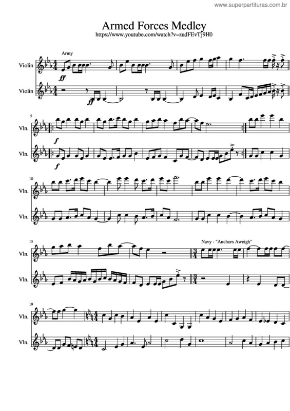 Partitura da música Armed Forces Medley Https://Www.Youtube.Com/Watch?V=Zudfevtj9h0