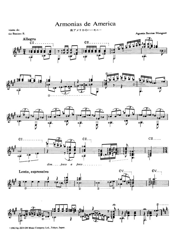 Partitura da música Armonias De America