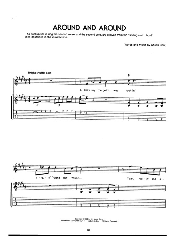 Partitura da música Around And Around