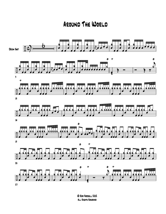 Partitura da música Around The World v.4