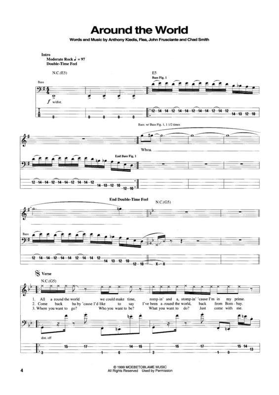 Partitura da música Around The World v.5