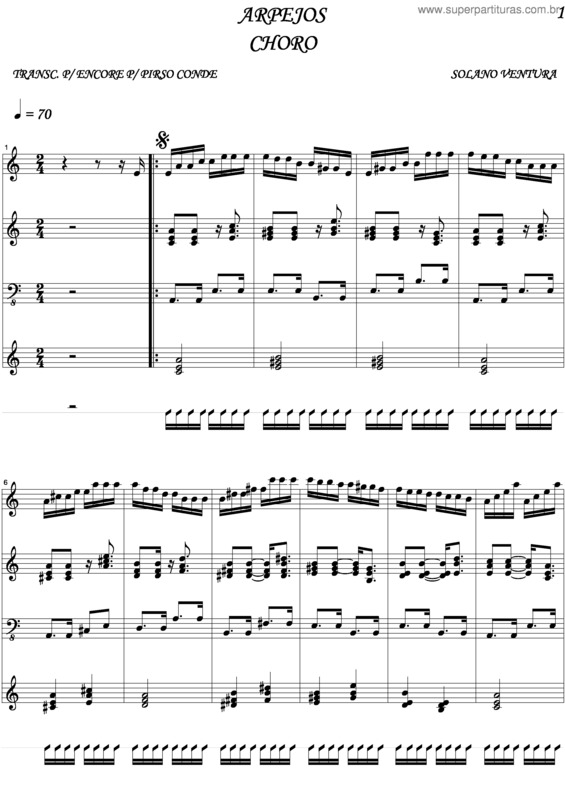 Partitura da música Arpejos v.3