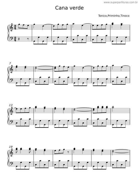Partitura da música Arrasta–Pé v.10