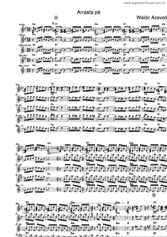 Partitura da música Arrasta Pé v.9