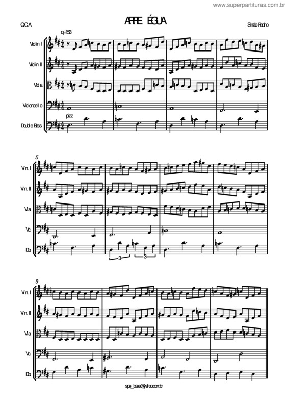 Partitura da música Arre égua