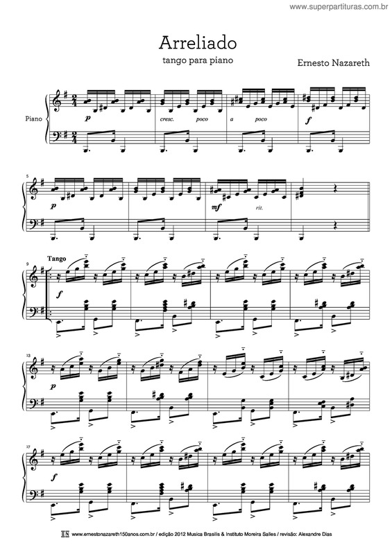 Partitura da música Arreliado v.2