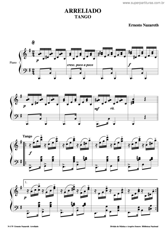 Partitura da música Arreliado v.3