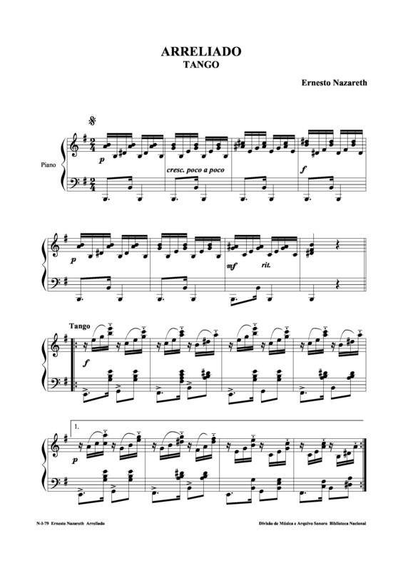 Partitura da música Arreliado v.5