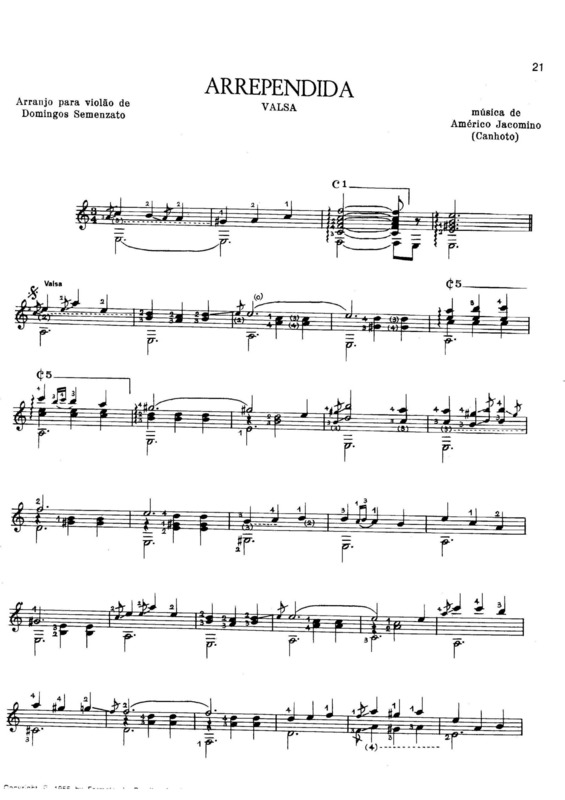 Partitura da música Arrependida v.9