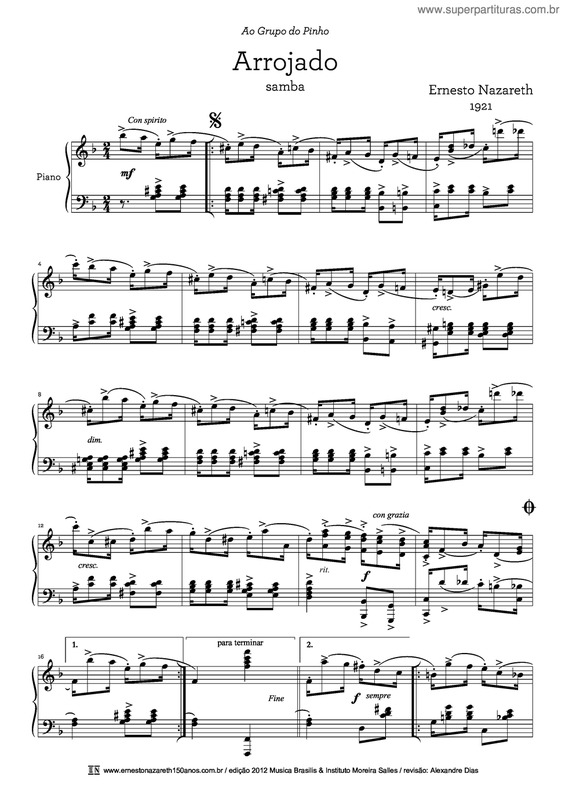 Partitura da música Arrojado v.3