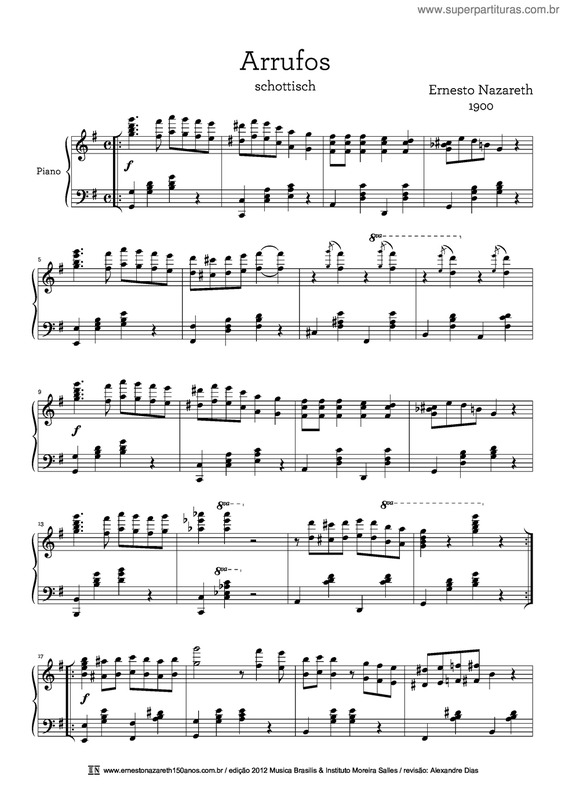 Partitura da música Arrufos v.2