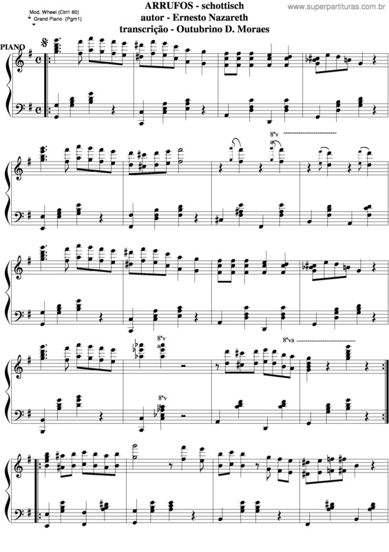 Partitura da música Arrufos v.3