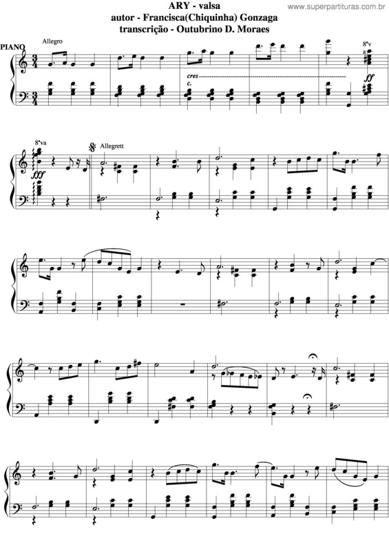 Partitura da música Ary v.4