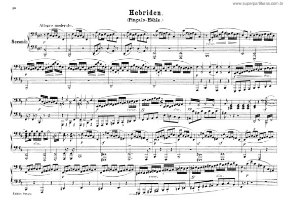 Partitura da música As Hébridas v.3