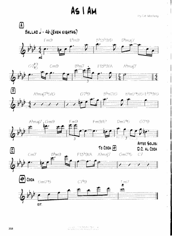 Partitura da música As I Am v.2