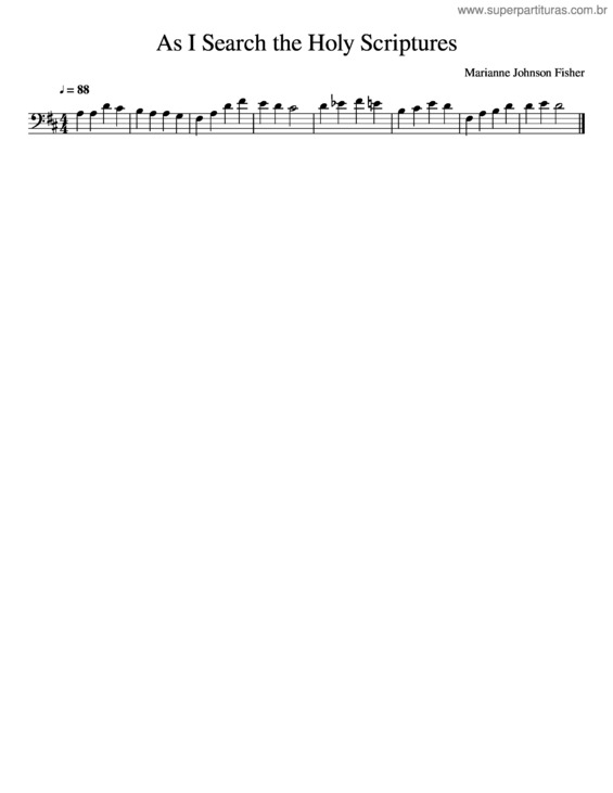 Partitura da música As I Search The Holy Scriptures
