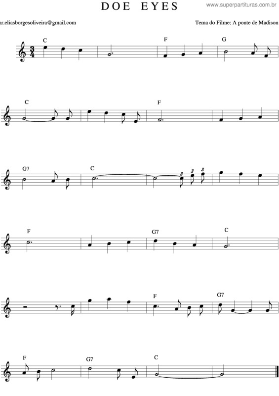 Partitura da música As Pontes De Madison