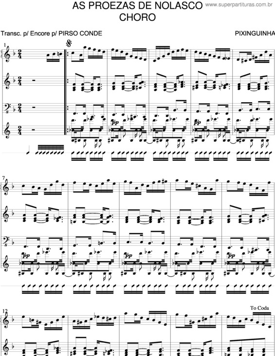 Partitura da música As Proezas De Nolasco