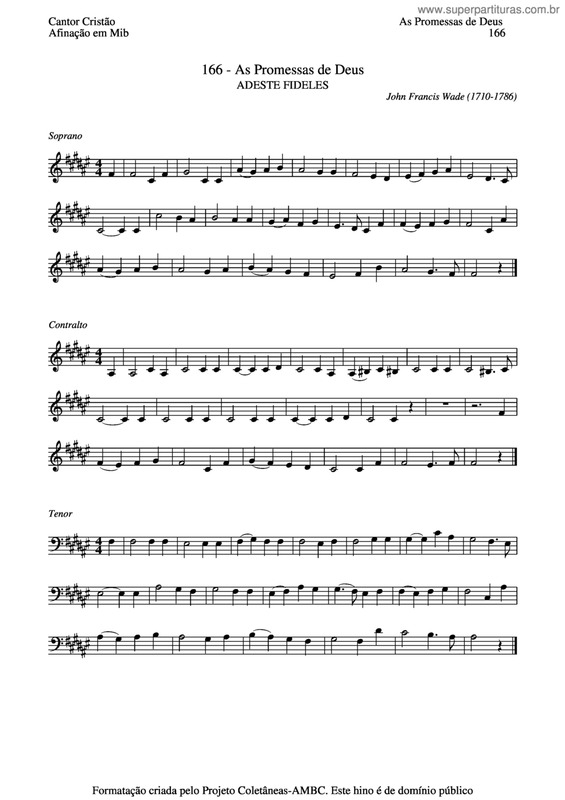 Partitura da música As Promessas De Deus v.4